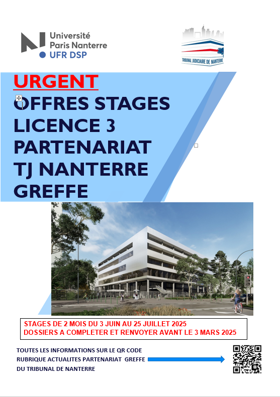 Offres stages Licence 3