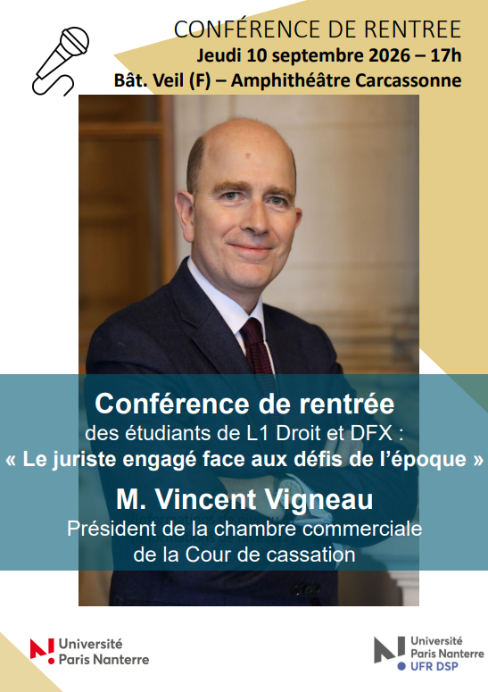 Conférence de rentrée des étudiants de L1 Droit et DFX