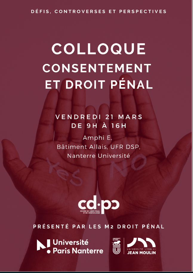Colloque Consentement et droit pénal