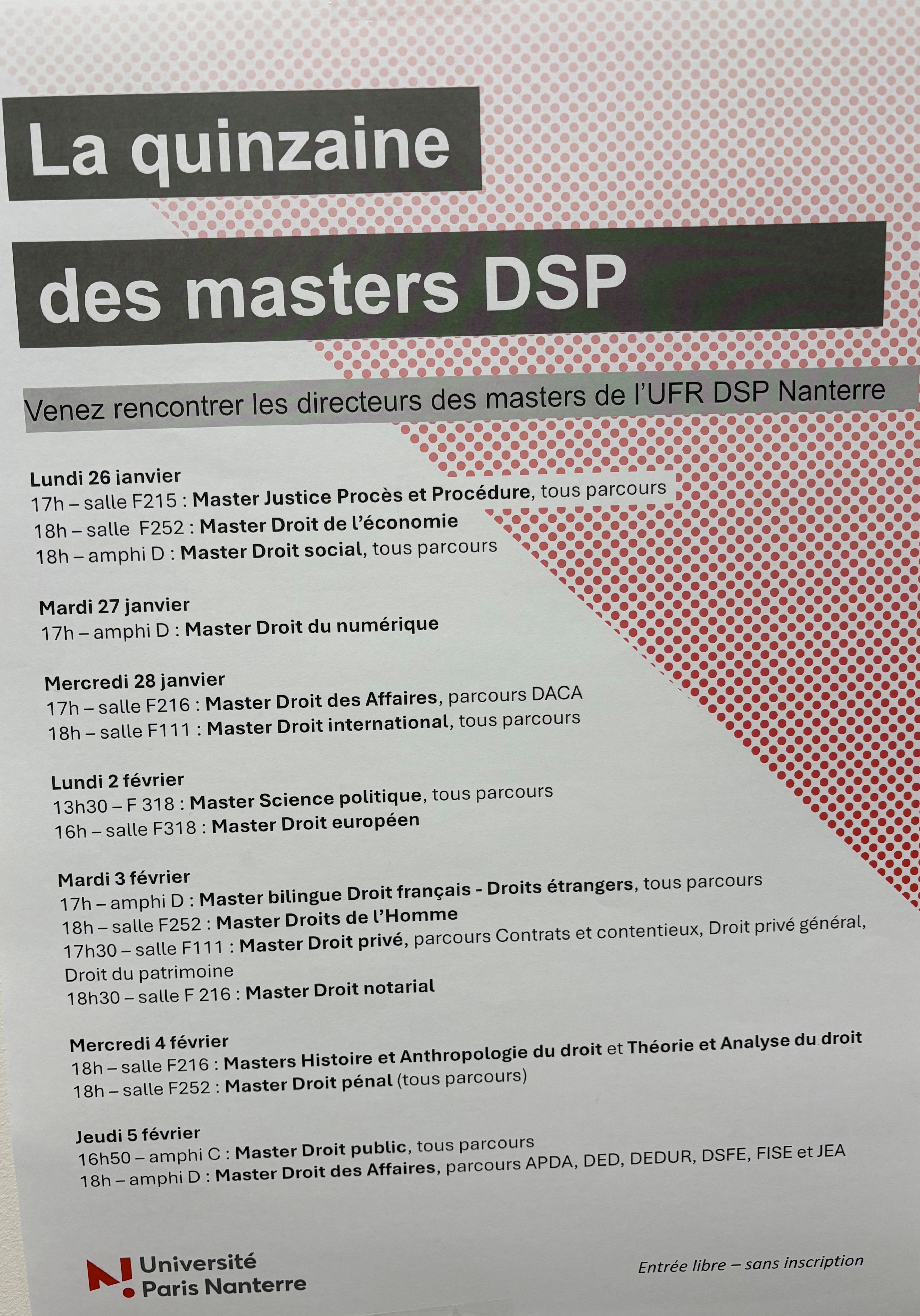  La quinzaine des masters DSP